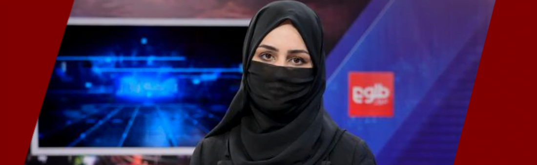 Presentadoras de televisión son obligadas a salir con el rostro cubierto