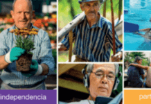 Tarjeta postal en el mes de la persona adulta mayor